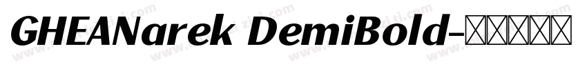 GHEANarek DemiBold字体转换